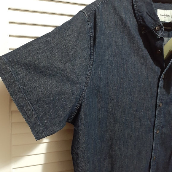 COPY - Men's Standard Fit Short Sleeve Denim Shirt 2x - Picture 9 of 11